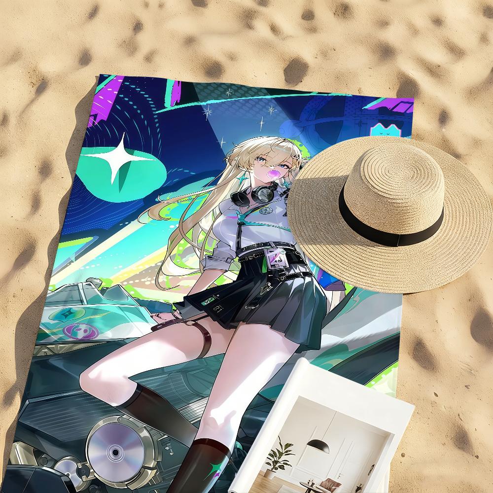 Lynae WuWa Game Towel Sports Quick Dry Travel Camping Gear Sandproof Soft Light Large Beach Towel