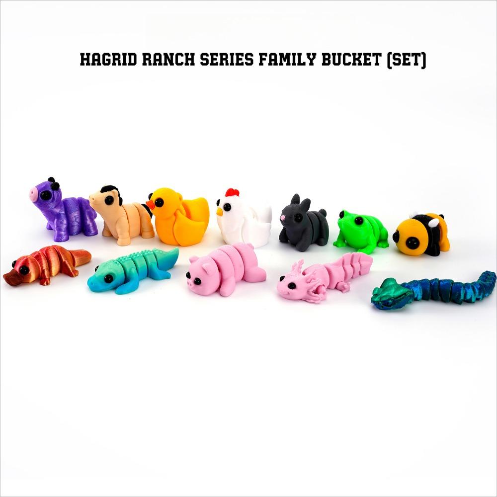 3D Printed Animals Movable Joint Fidget Toy Figurine Simulation Animal Office Desktop Ornament  New Year Gifts Crafts Gift