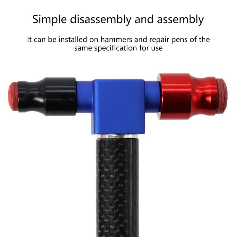 3Pcs Professional Auto Dent Removal Set Portable Tool Dent Repair Tool Replacement Striking Head with Leather Tip