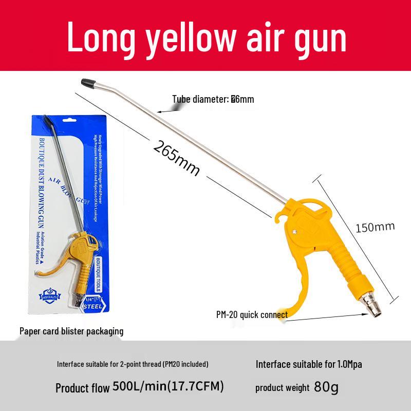High-Pressure Air Blow & Dusting Gun Set with Extended Nozzle