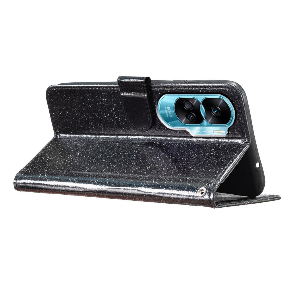 For Honor 90 Lite 5G/X50i 5G Case Stand Glittery PU Leather Protective Phone Cover with Wallet