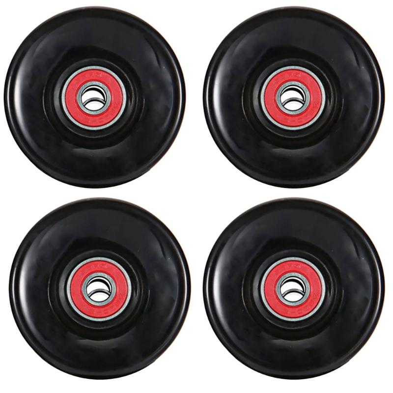 4 Pack Longboards Skateboard Wheels Cruising Wheel Set with Bearings and Spacers, Longboards Wheels PU Wheel Replacement