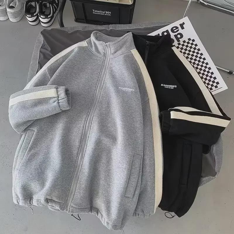 Completo Cardigan a Maglia Casual da Uomo Autunno 2024 - Tuta Sportiva Due Pezzi Stile Coreano Giovanile