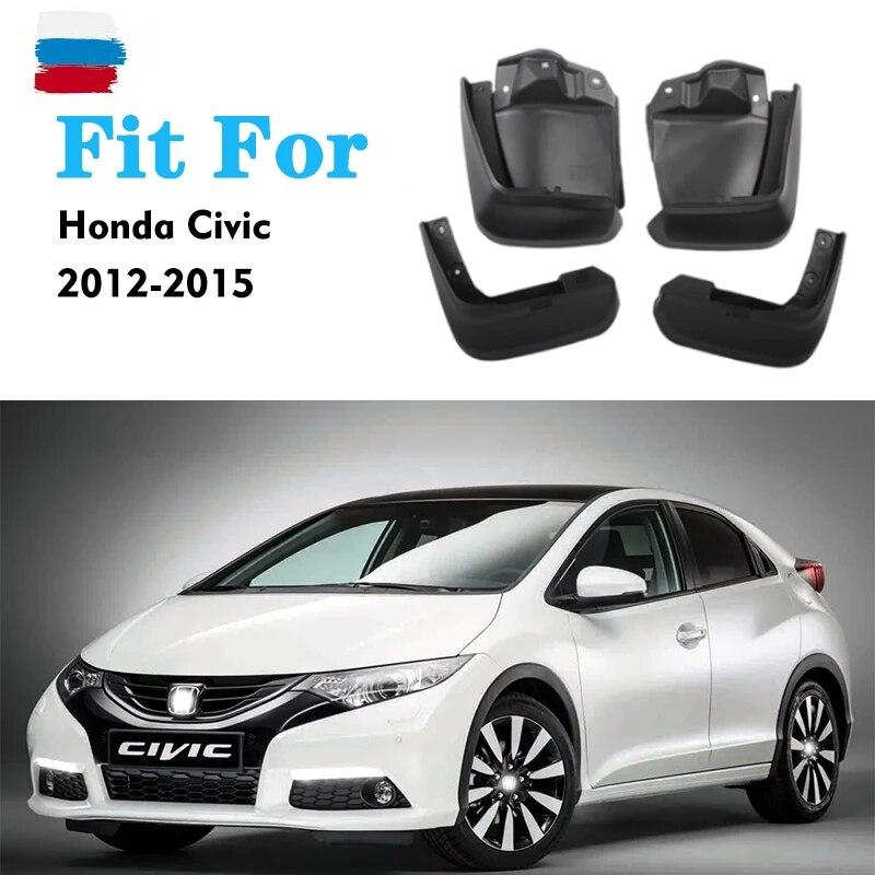 

Брызговики для Honda Civic 2012-2015, брызговики для крыла, брызговик, автомобильные аксессуары, автомобильные аксессуары, передняя и задняя часть, 4 шт. чёрный