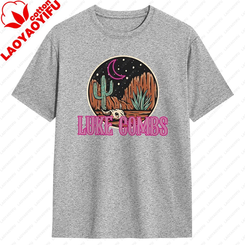 Luke Combs Music Neon Country T Shirt Unisex Y2k Fun Tee Summer Oneck Harajuku Printed Big Size Tops