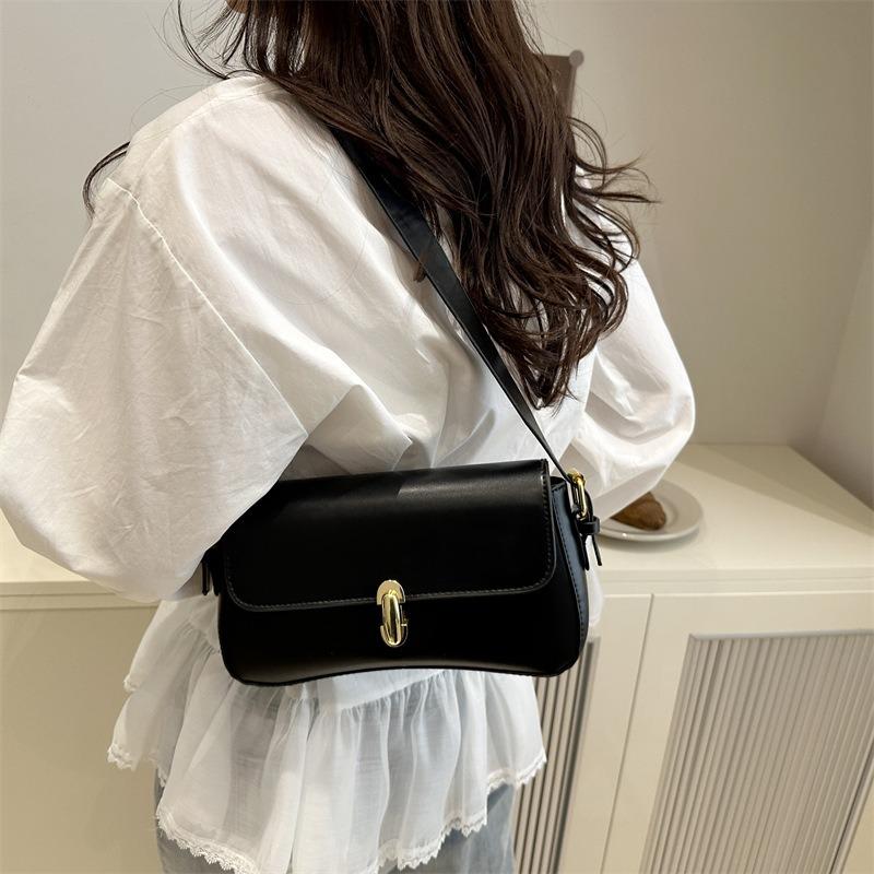 Niche Solid Color Underarm Bag New Fashion Simple Casual Versatile Portable Shoulder Bag