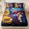 Animal Personality Pattern Sheet Three-Piece Digital Printed Sheet Bedding Set Adult Children