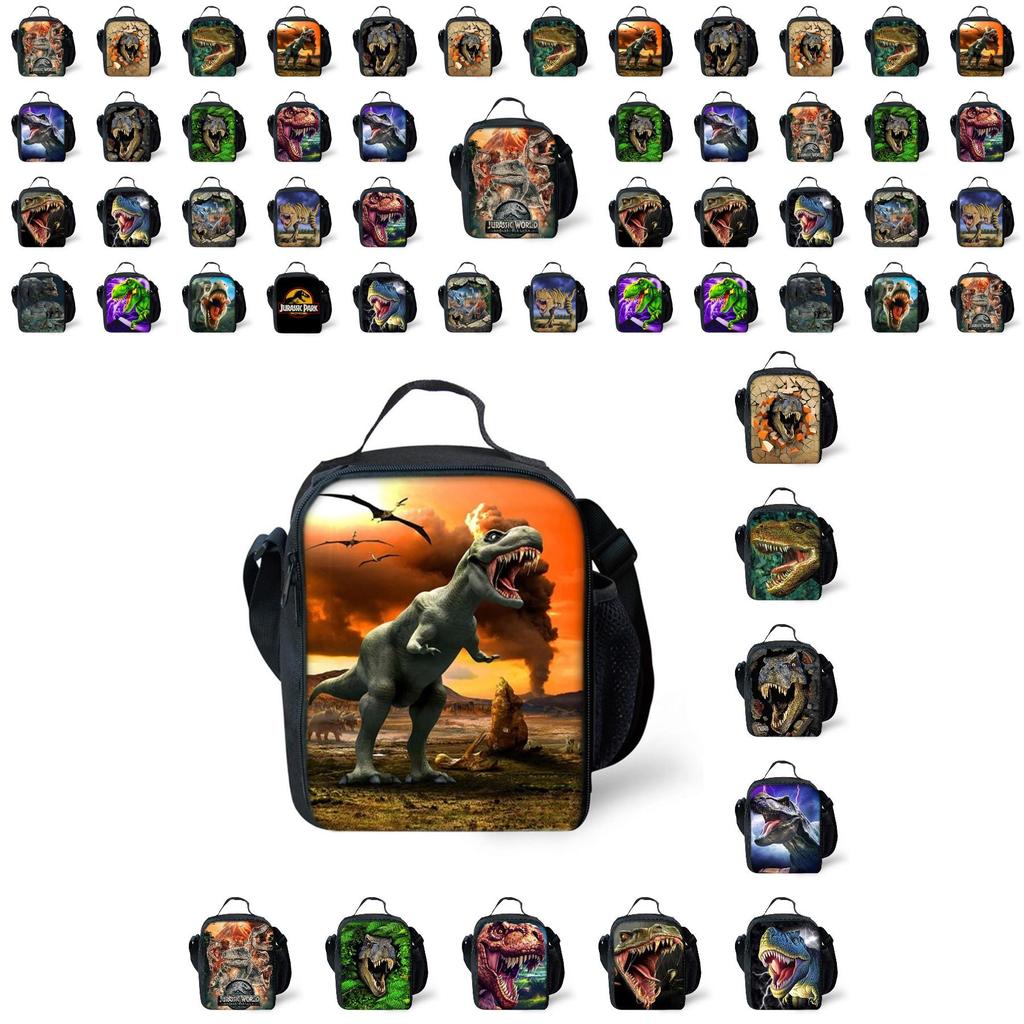 Jurassic World Dinosaur Lunch Bag Insulated Thermal Cooler For Students And Picnics