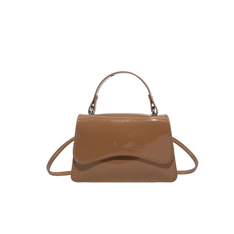 Women's bag fashion shoulder bag simple oblique span bag small square bag new trendy solid color handbag foreign style mobile phone bag
