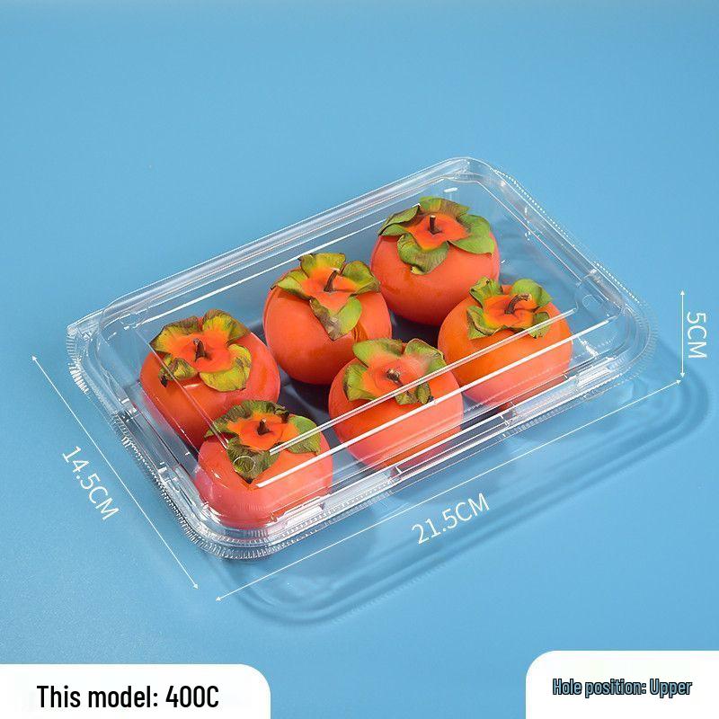 Clear Plastic Disposable Fruit Box with Lid for Strawberries