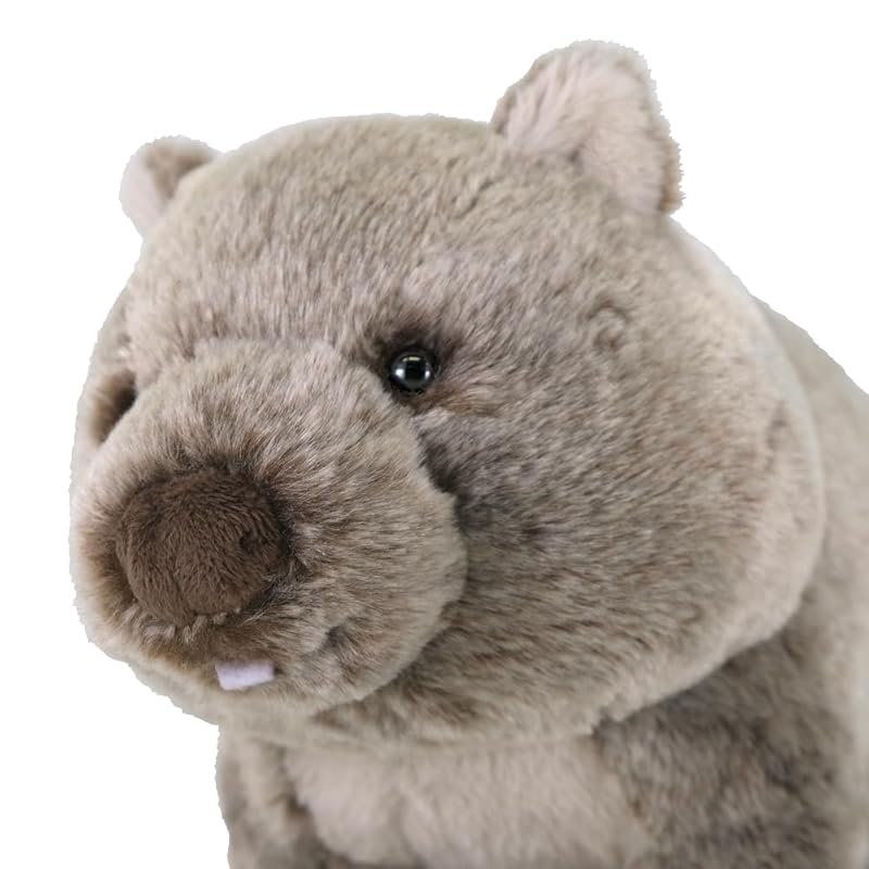SunLemon Fluffies Medium Wombat Stuffed Animal, 15 x 27 x 17cm, Cute, Rare Animal Series, P-1093