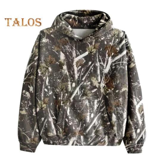 

Женская толстовка с капюшоном на осень-зиму с большим передним карманом, 3D-принтом клена, свободный свитер с длинными рукавами для активного отдыха, охоты, кемпинга, маскировки, повседневная одежда для спортзала M темно-серого