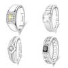 New 925 Silver Temperament Ring For Men's Fit Wedding Party Jewelry Gift