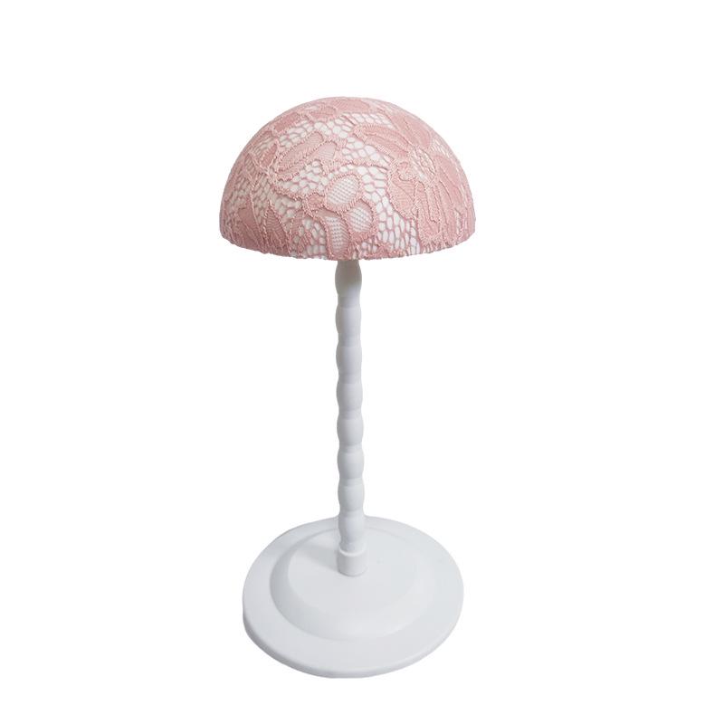 Lace Fabric Surface Wig Holder and Display Stand for Men and Women