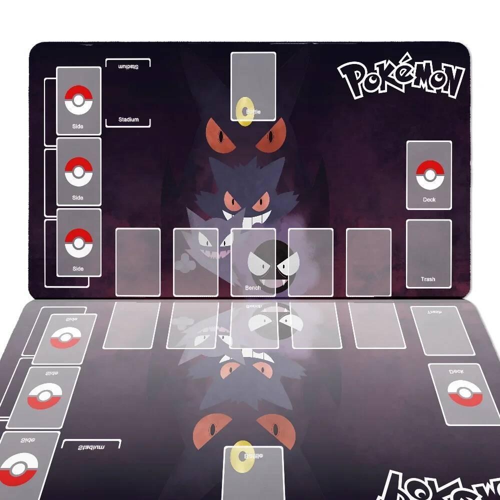 PPokemonGengar Grande Playmat Angewomon DTCG CCG Tappetino Gioco di Carte Collezionabili Tappetino Gioco da Tavolo Tappetino Mouse in Gomma Alta Qualità Gratuito