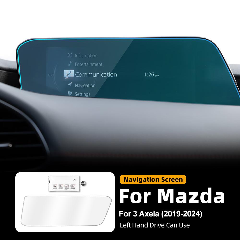 Gehärtetes Glas Displayschutzfolie für Mazda 3 Axela 2019-2024 Auto Mittelkonsole GPS Navigationsbildschirm Armaturenbrett Schutzdisplay. Screen