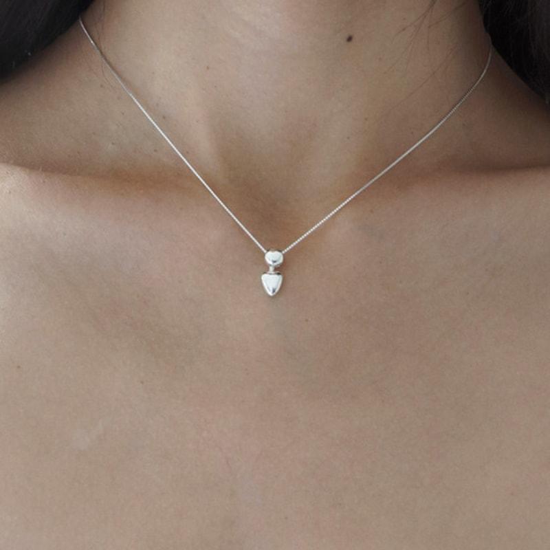 

VINOOM mini heart necklace Silver 42cm