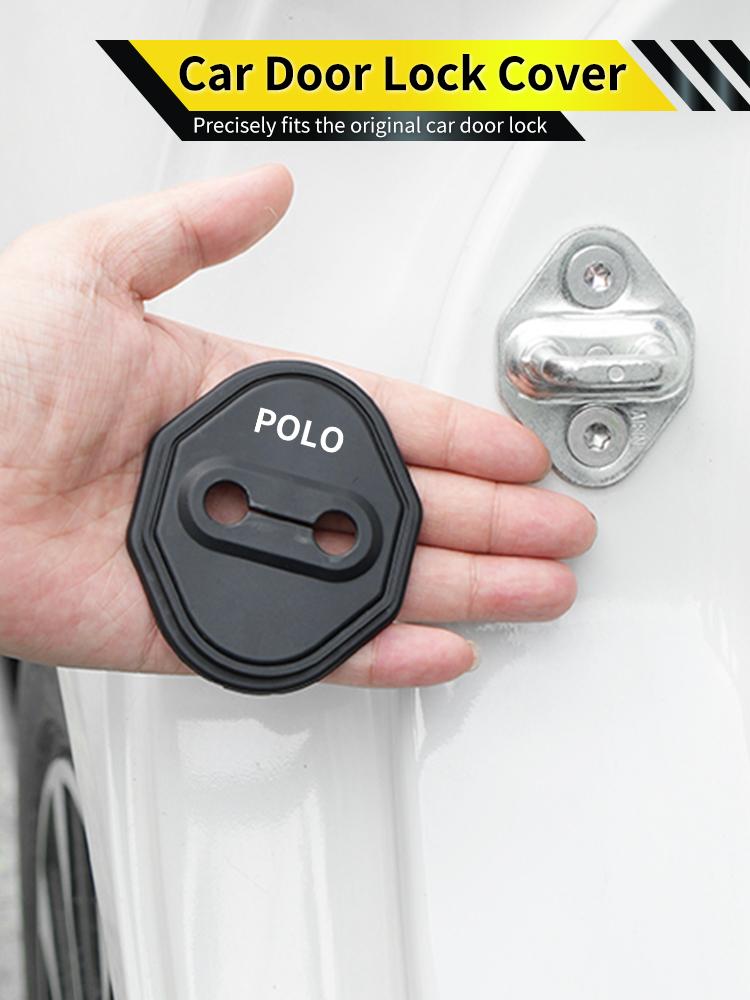 BAG1 4-Piece Set of Universal Wear-Resistant Silicone Car Door Lock Covers For VW Polo Tiguan T5 Passat Jetta Scirocco Sagitar Touran