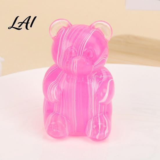 Soft Pinch Toy for Tactile Stimulation Cute Bear Squeeze Toy Portable TPR Decompression Handheld Fidgets Stress Relief Maltose Texture Sensory Fidget