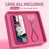 Oil Painting Flower Hand Strap Case For Samsung S26 S25 Ultra S24 FE S23 Plus S22 S21 A15 A16 A17 A35 A36 A37 A54 A55 A56 A57 5G Bumper Cover