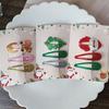 3pc Cute Christmas Santa Claus Glitter BB Hair Side Clips Hairpin for Girls Women Child Holiday Party Gift Hair Accessories