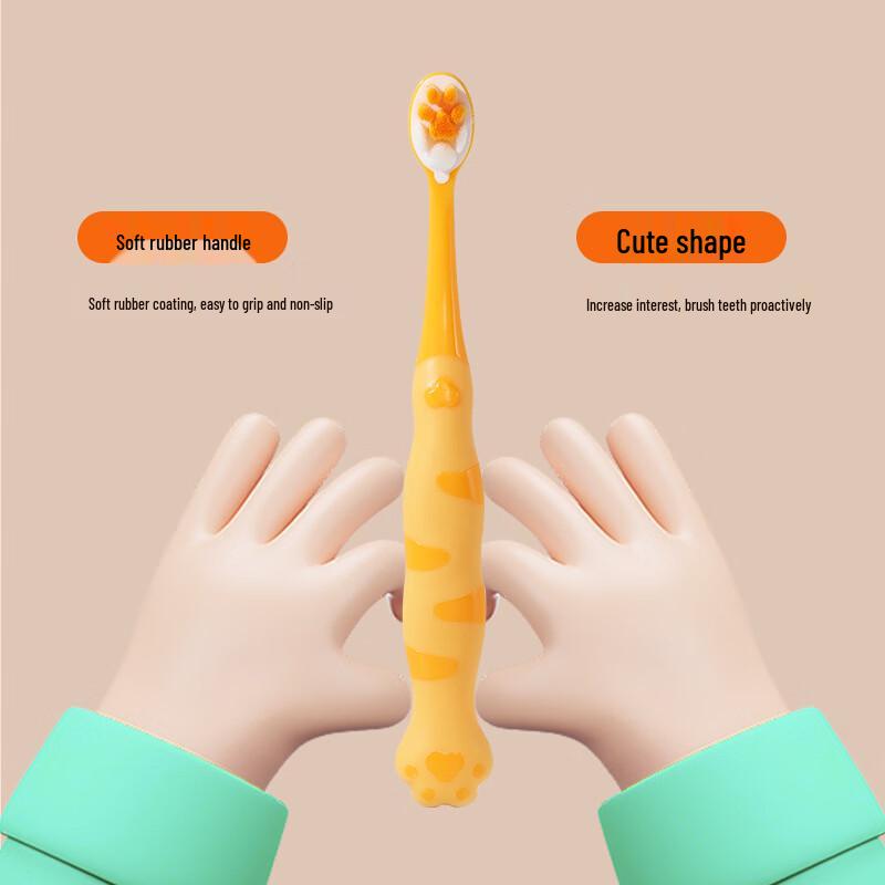 RAOYI Cartoon Cat Claw Soft Bristle Kids Toothbrush (3-12 Yrs)