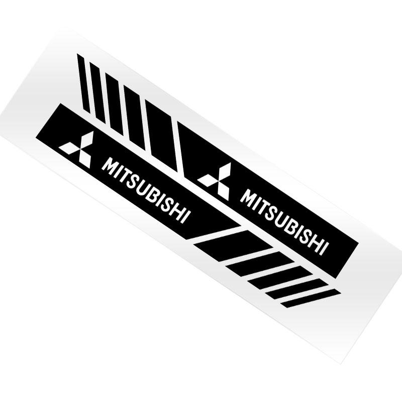 Car PVC Stripe Racing Strips Rear View Mirror Stickers Badge For Mitsubishi Lancer Ralliart 10 3 9 EX Outlander 3 ASX L200 ASX