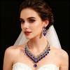 Set di Collana e Orecchini da Sposa con Strass di Lusso - Design Europeo e Americano