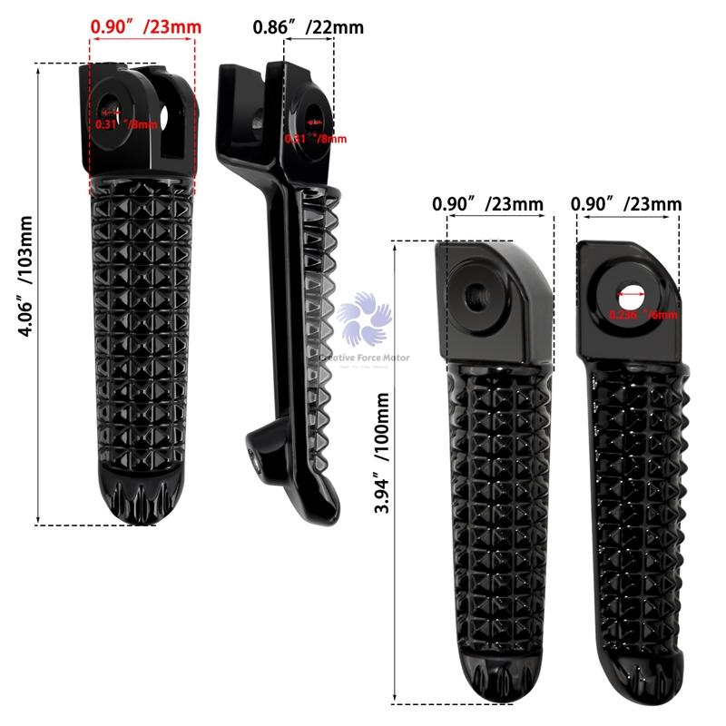 Front Rear Footpegs motorcycles Highway Racing Passenger Footrest Kit For Yamaha YZF R1 1998-2019 YZF R6 2003-2020 accessories