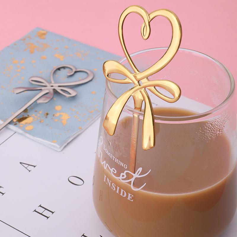 4 Pcs/ Lot Coffee Spoon Creative 304 Stainless Steel Golden Flower Spoon Ins Cute Hanging Cup Tiny Stirring Spoon With Souvenir