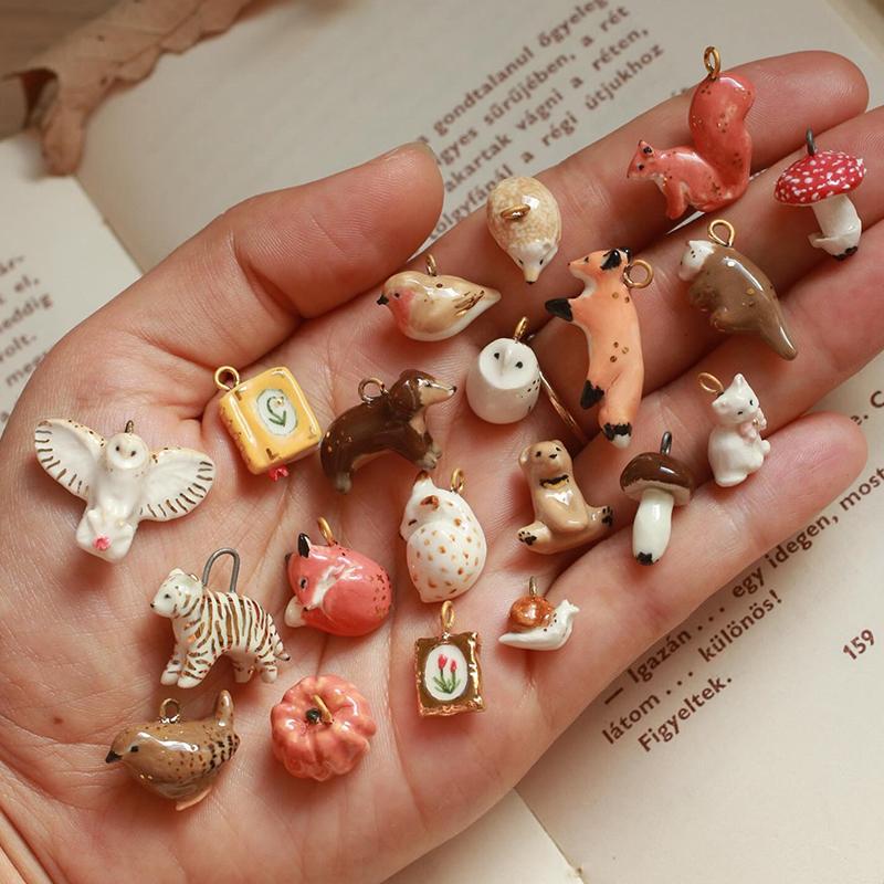 Simple Style Cute Small Animal Series Pendant Fox Stainless Steel Accessories