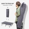 Double Camping Cot Bed, with Bag - Grey