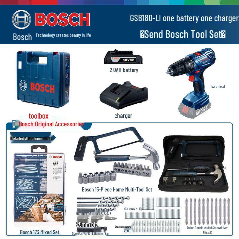 Bosch GSB180LI 18V Rechargeable Impact Drill & Electric Screwdriver