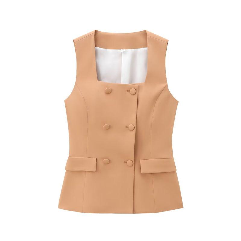 Kaslead New Arrival Women's Clothing Fashion Style Lining Button Decoration Vest Casual Pants 8010600 8011600