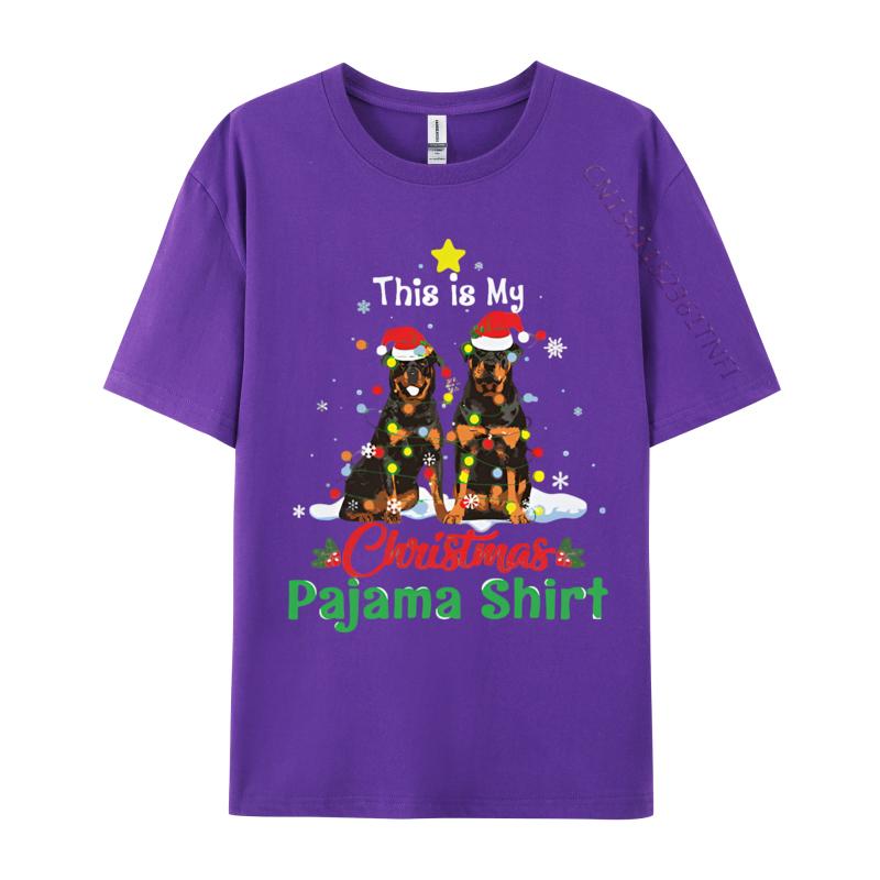 This Is My Christmas Pajama Rottweiler Tshirt Cotton High Street Tops T Shirts Casual Tee Shirts Unisex Grey Shirt Graphic Tee
