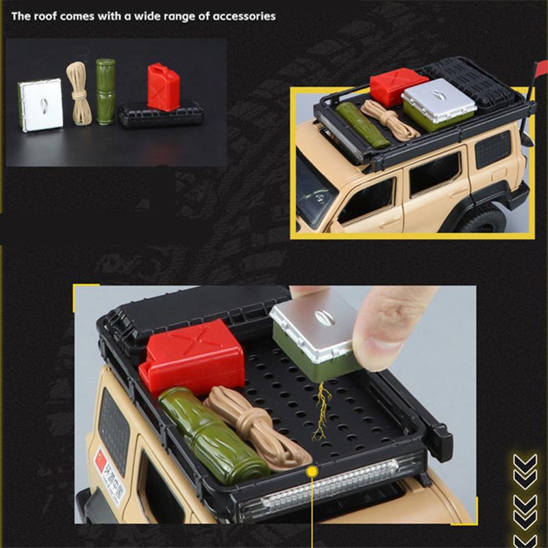 Off-Road Modified Version 1:24 Tank 300 Suv Alloy Car Model Diecasts Metal Off-Road Vehicles Car Model Sound Light Kids Toy Gift