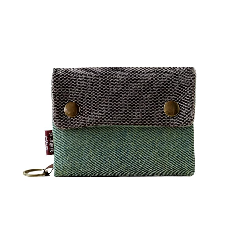 

[TOEDNNQI] wallet trifold wallet card case ladies Bills don t break Light cute mini wallet coin purse canvas multiple storage card holder Plain color