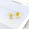 Korean Style Four-Leaf Clover Stainless Steel Ear Stud Earrings for Women