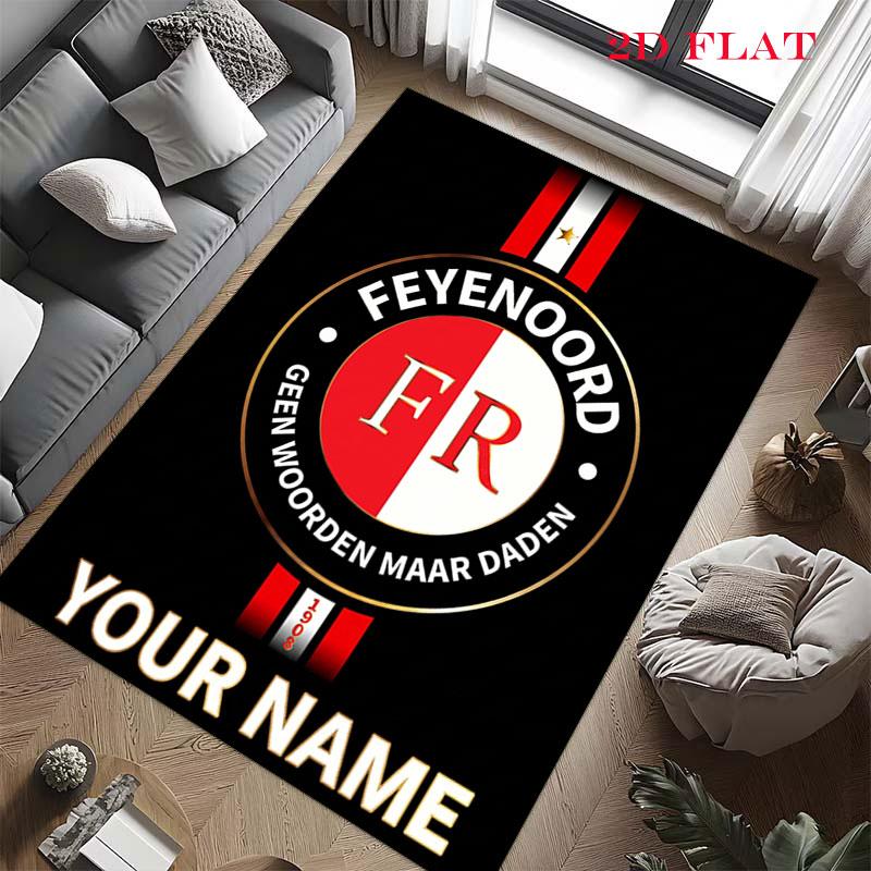 Custom Feyenoord Carpet Rug for Living Room Bedroom Home Sofa Decoration,Kids play Nonslip Floor Mat