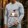 Men's Halloween Long Sleeve Neck Casual Shirt