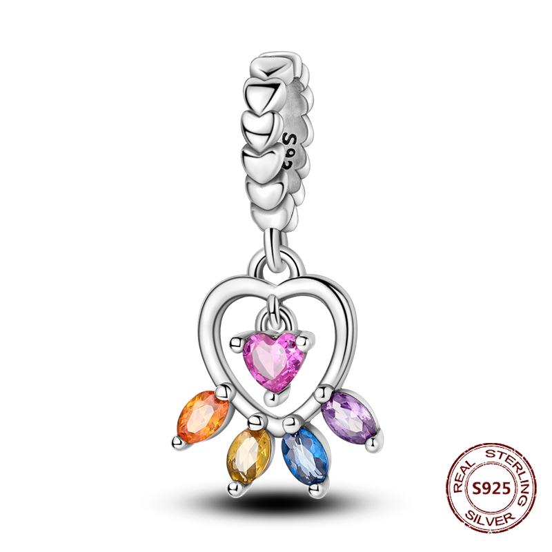 Copper Original Dog Cat Safety Chain Lazy Cat Pink Zircon Pet Paw Print Footprint Charms Fit Bracelet For Women Diy Jewelry