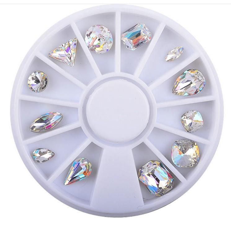 Nail Turntable Five Color Special-Shaped Seven Color Glass Drill Nail Ornament Nail Sticker Nail Art Decoration
