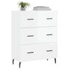 Credenza Bianca Lucida 69,5 x 34 x 90 cm Legno Ingegnerizzato