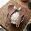 2 Pcs Long Handle Cooking Spatula Solid Wood Kitchen Scoop Rice Spatula  Non-stick Pan