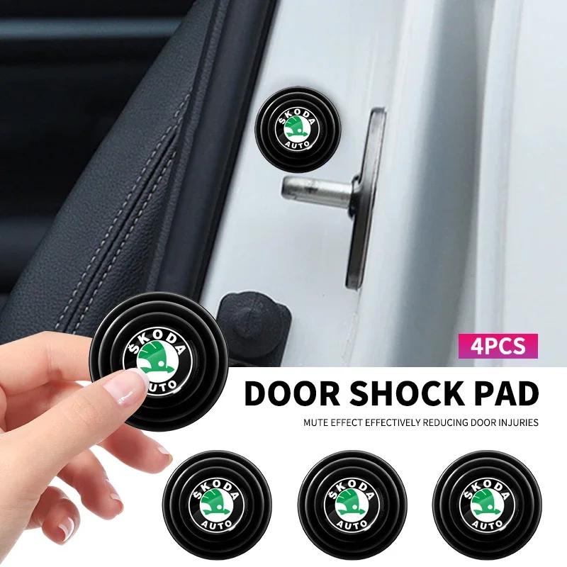 Car Door Anti-collision Shock Absorption Pad Sound Gasket For Skoda Octavia Fabia Superb Kamiq Kodiak Yeti Karoq Octavia RS XNB1