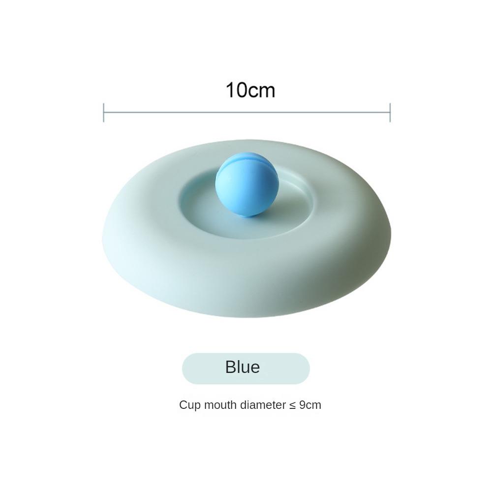 Cup Cover Non-toxic Silicone Round Universal Water Cup Lid Anti-dust Coffee Mug Sealed Cap With Spoon Holder Heat-Resistant Lid