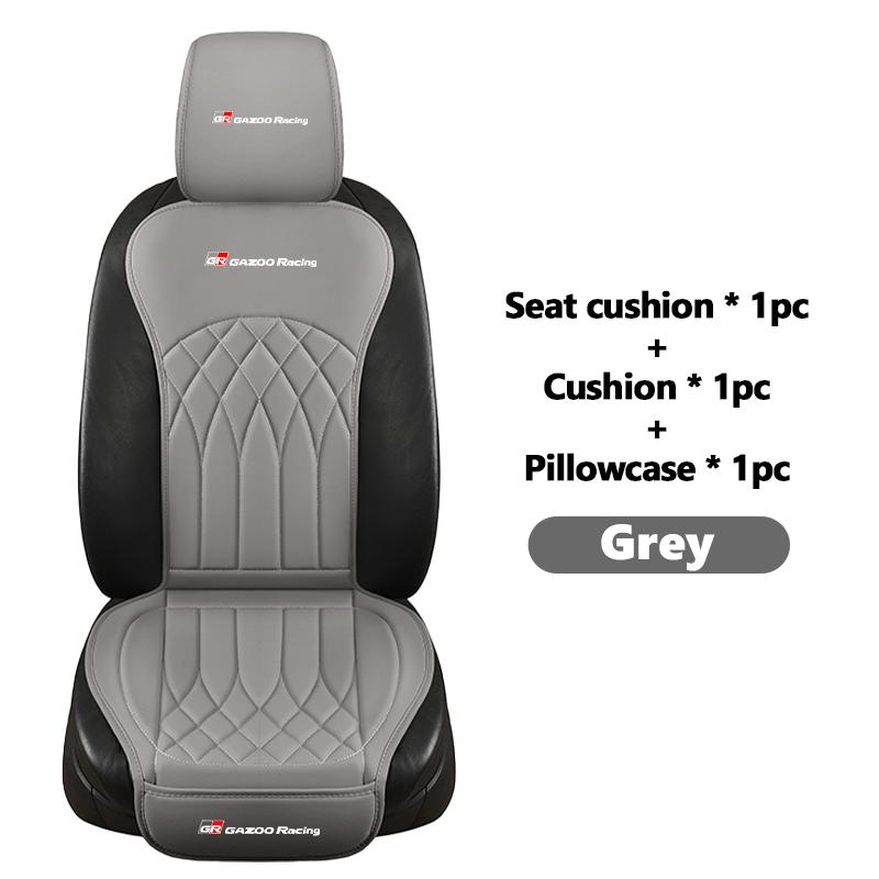 For Toyota Leather Car Seat Cushion Breathable Headrest Seat Protect Mat Accessories Camry Highlander C-HR Hilux Vios Rav4 Prius