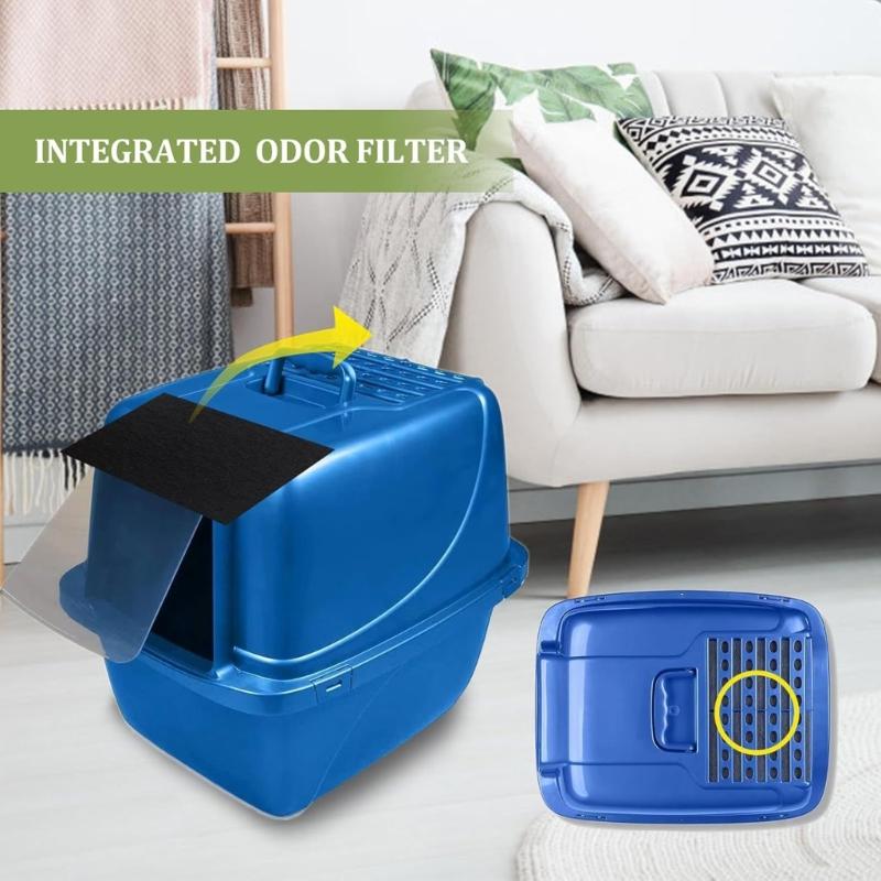 6 Pack Cats Litter Box Odor Filter Pad Eliminators for Automatic Cleaning Systems Long Time Deodorizer