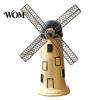 Retro European Windmill Dutch Ornaments, Mini Vintage Holland Statue, Resin Artwork, Ornament Classic Model, Rustic Desktop for Home Office
