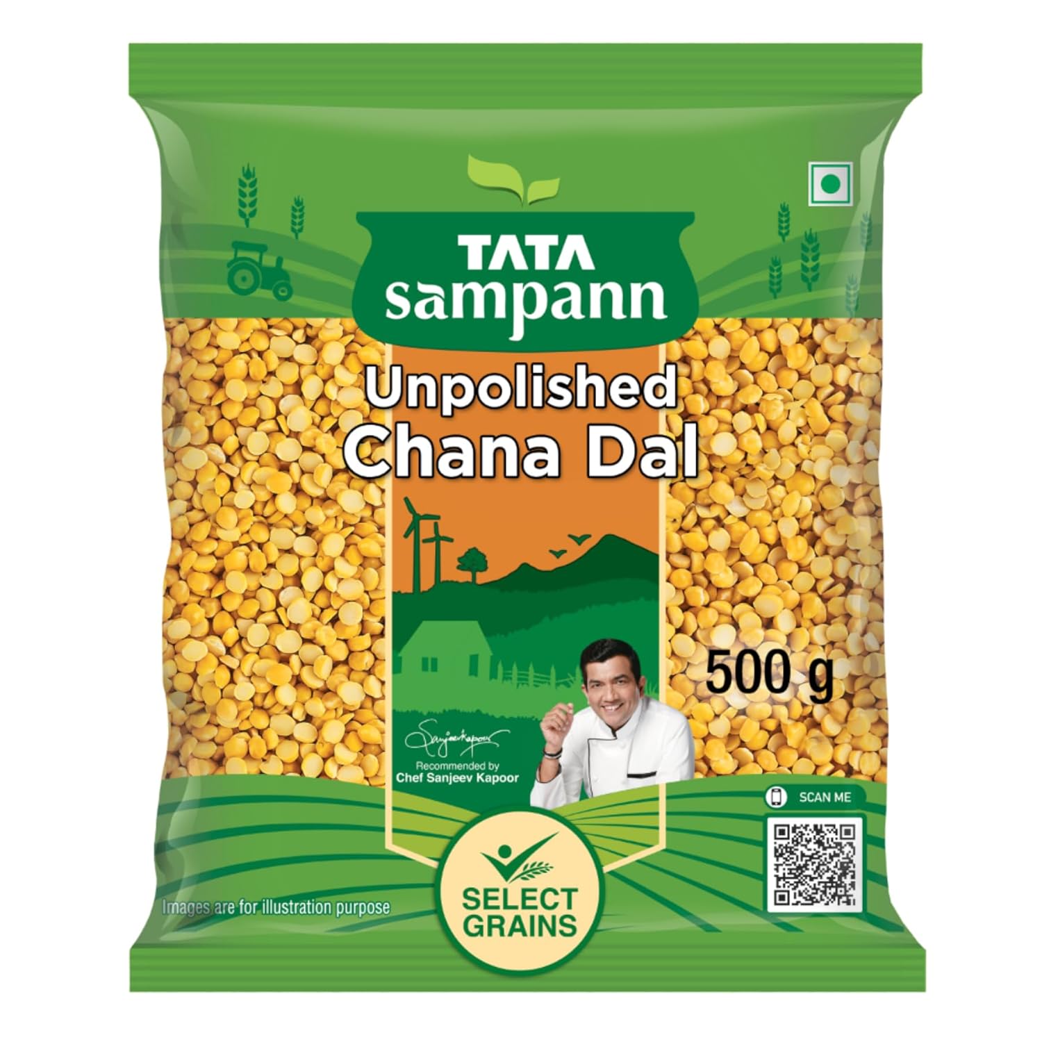 

Tata Sampann Unpolished Chana Dal 500g Pack Of 1 For Protein Rich Meals And Soups